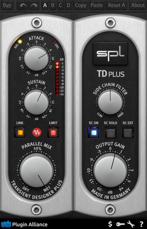 Brainworx SPL Transient Designer Plus